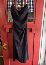 Vestido de noche para mujer H&M negro con correa extraíble cremallera lateral talla L nuevo con etiquetas