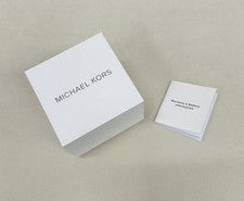 Auténtica caja de reloj Michael Kors con almohada y folleto de garantía