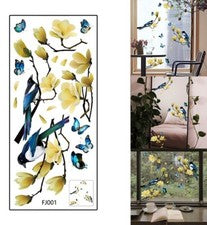 Pegatina Decoración Hogar Romántico Pájaro Flor Rama Diseño (70cm x 75cm)