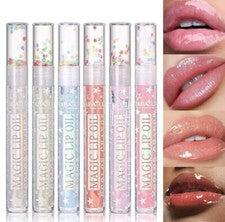 Magic Glow Aceite Labial Hidratante Cuidado Labial Brillo Impermeable Larga Duración Nutritivo