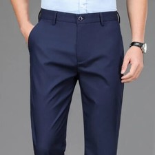 Pantalones Informales Para Hombre Pantalón Elástico Moda Casual Trabajo Oficina