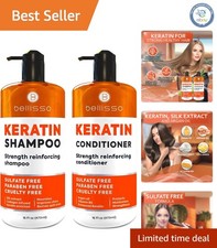 Set de cuidado capilar de queratina revitalizante - Tratamiento de calidad de salón para frizz y daños