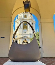 Bolso de hombro bandolera de lujo con asa superior de cuero italiano Lala Taupe para mujer