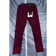 Pantalones borgoña ajustados premium para hombre RESET NUEVOS CON ETIQUETAS - talla 30x30 - moda informal