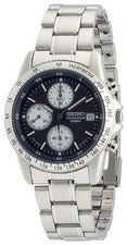 Seiko Cronógrafo SND365PC Esfera Azul Oscuro Reloj de Cuarzo Hombres Acero In...
