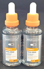 Lote de 2 Sueros Faciales Global Beauty Care Vitamina C Antienvejecimiento Iluminador NUEVO