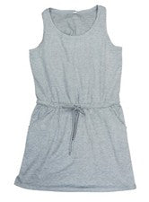 Vestido para mujer Ideology fuera de servicio con cordón cintura mini largo XS NUEVO CON ETIQUETAS gris