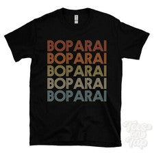 CAMISETA BOPARAI ESTILO RETRO REPETIDO Hombre y Mujer Novedad Genial Nombre Regalo