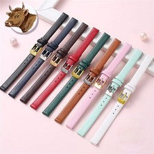 Correa de reloj de cuero genuino para mujer de repuesto 8 10 12 14 16 18 20 22 24 mm