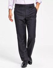 Pantalones de traje de lana a cuadros carbón ultra flexibles Ralph Lauren para hombre - 42 x 30 - precio de venta sugeri