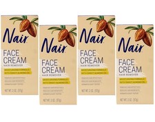 Crema Depilatoria Nair para Rostro con Hidratantes Especiales 57g - LOTE DE 4 PAQUETES