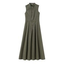 "Sommerkleid für Damen, Businesskleid Fürs Büro, Ärmellos, Fließendes Midikl7212"