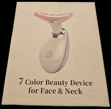 Dispositivo de belleza facial de 7 colores para el cuidado de la cara y el cuello - Caja abierta nueva luz LED