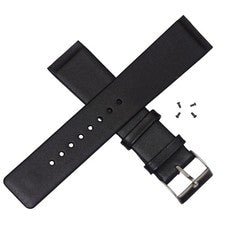 Correa de reloj de cuero para Skagen 22 mm con tornillos correa negra 233XXLSLB