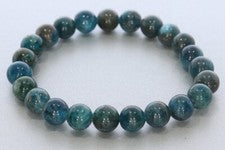 Pulsera elástica bola apatita joyería 8 mm 8S162 - tamaño a elegir