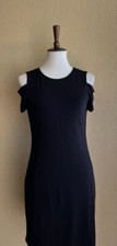 Vestido recto para mujer 1.STATE negro hombro frío talla S