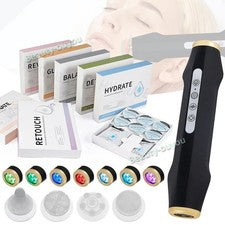 Máquina de belleza de oxígeno burbuja CO2 SPA FACIAL gel iluminación exfoliantes vainas kit