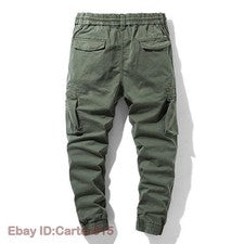 Para hombres Moda Carga Informal Elástico Chándal Calce Ajustado Entrenamiento Mono Pantalones