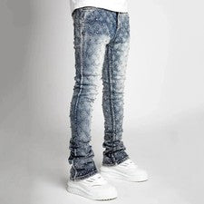 Nuevos Pantalones de mezclilla de lujo para hombre con pedrería de diamantes Pantalones de moda Alta calidad 2 colores
