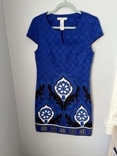 Vestido para mujer Laundry by Design manga gorra multicolor floral cuello en V talla 8