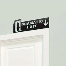 Arte de pared de metal SALIDA DRAMÁTICA decoración para hogar sala dormitorio