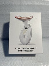 Dispositivo de belleza facial de 7 colores para el cuidado de la cara y el cuello - Caja abierta nuevo