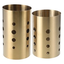 2 piezas y cuchara organizador de utensilios de acero inoxidable contenedor palillo cubo