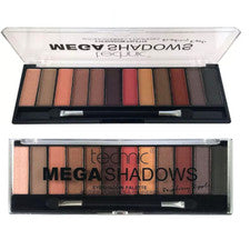 Sombra de ojos Technic Mega frambuesa ondulada 12 tonos maquillaje ojo de gato ahumado