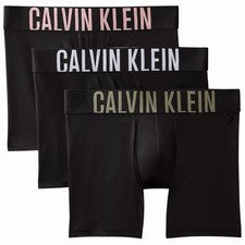 Paquete de 3 calzoncillos boxer elásticos de microfibra CALVIN KLEIN Intense Power negros L para hombre