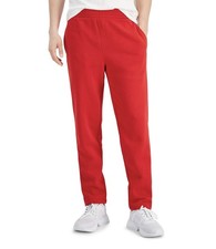 Pantalones de vellón liso con bolsillos elásticos en la cintura rojo regaliz talla XL ID Ideology para hombre