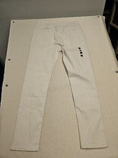 Pantalones de mezclilla elásticos ajustados blancos talla 36 Nokwal para hombre nuevos
