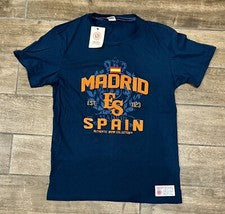 NUEVO CON ETIQUETAS Camiseta Madrid Designs Colección Universitaria MD1123 España Azul Marino XL