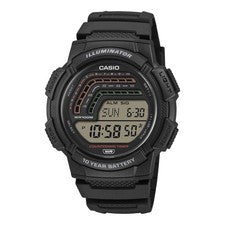Orologio Uomo CASIO WS-1800-1AVEF Silicone Nero Digitale Chrono Alarm Timer