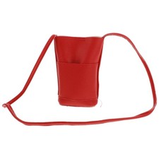 Mini bolso bandolera rojo PU pequeño bolso para teléfono con compartimentos para mujer