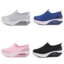 Mujer Plataforma Fitness Malla Deportes Entrenadores Forma Tonificación Correr Gimnasio Zapatos