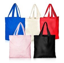 LOTE de bolsas de compras reutilizables de lona 100 % algodón pequeñas (30x30+30) 100 % bolsas de fiesta para niños