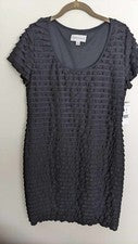 Nuevo con etiquetas Vestido Ronni Nicole Mujer Talla 12 Negro Volantes Flecos Bodycon