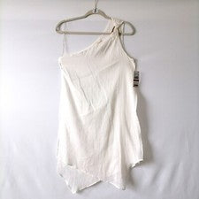 Nuevo con etiquetas Mini Vestido Michael Kors Para Mujer Blanco Un Hombro Popelina Talla XS