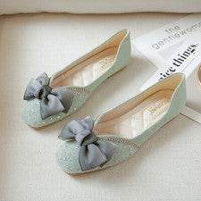 Mujeres Moda Suave Parte Inferior Plana Zapatos para Conducir Dulces Estrás Zapatos Grandes