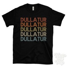 CAMISETA DULLATUR ESTILO RETRO REPETIDO Hombre y Mujer Reino Unido Lugar Nombre Regalo