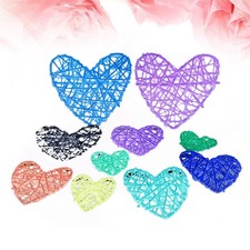 10 piezas bolas decorativas adornos artesanales accesorios para el hogar decoración en forma de corazón