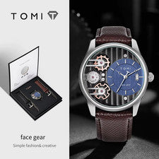 Caja Regalo Hombre Conjunto Combinado Reloj Lujo y Sencillo Negocios Desmontable