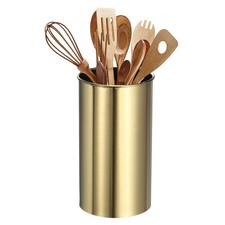 Soporte para Utensilios de Cocina, Soporte para Utensilios de Acero Inoxidable 3.1x5.5", Dorado