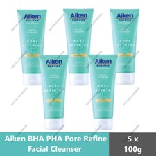 5 x Limpiador facial Aiken BHA PHA Pore Refine exfolia suavemente las pieles muertas 100 g