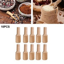 Juego de 10 utensilios de cocina de madera de loto cuchara pequeña para café sal azúcar