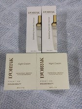 D'OR24K CUIDADO DE LA PIEL 2 cremas de noche 2 limpiadores exfoliantes de leche con perlas sellados