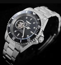 Raro Reloj Invicta Hombres 40mm CORAZÓN ABIERTO Pro Diver Automático NH38A SS - PARTE POSTERIOR AMARILLA