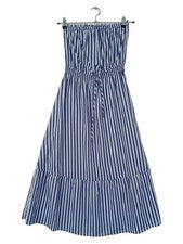 Vestido de verano Marc O'Polo azul a rayas midi mujer talla 36 S