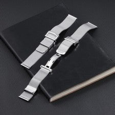 Correa de reloj de acero inoxidable milanesa de alta calidad correa piloto de liberación rápida 20/22 mm