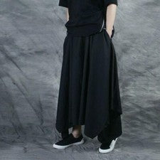 Pantalones holgados para hombre pantalones irregulares elegantes pantalones escenario campana parte inferior coreana